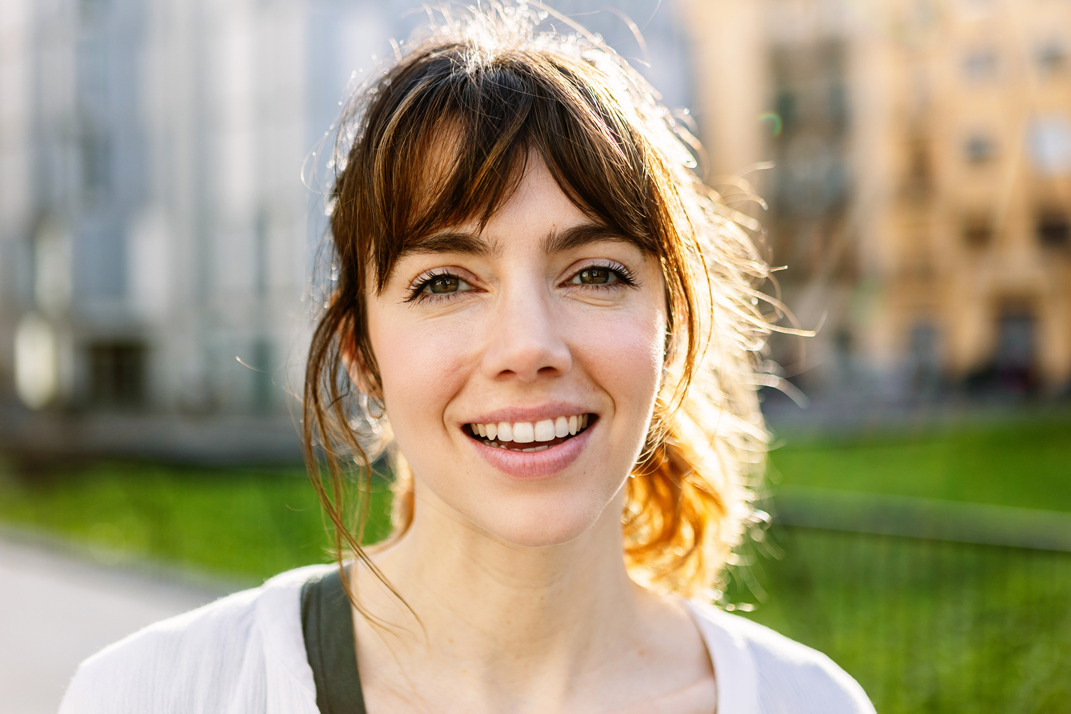Young Woman outdoors smiling
